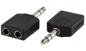 NEDIS CAGP23940BK JACK SPLITTER - ADAPTER 1X6.3M STEREO-2X6.3F STEREO