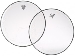 REMO BE-0308-00 - DRUMVEL 8" CLEAR EMPEROR 2 stuks afgebeeld