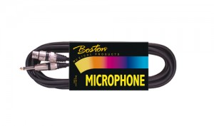 BOSTON MXJ-10-BK - KABEL MICROFOON XLR-JCK 10MTR ZWART