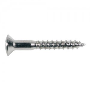 BOSTON WS-14-C CHROOM 12 STUKS - SCHROEF OVAAL VERZONKEN 2.4X16MM