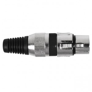 BOSTON XLR-1-FV - PLUG XLR FEMALE ZILVER