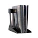 AUDIO ANATOMY 12" VINYL RECORD STAND BLACK - PLATENREK L-MODEL 40 LP'S ZWART gevuld met platen.
