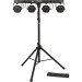 Achteraanzicht van de ALGAM LIGHTING STAGEBAR-II - LICHTSET LED PAR 4X + T-BALK, STANDAARD & PEDAAL