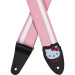 Close up van de eindstukken van de FENDER X HELLO KITTY LEATHER STRAP PINK - GITAARRIEM ROZE 2" 5CM