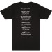 Achterkant van de FENDER TEE TRANSITION LOGO MEDIUM - T-SHIRT ZWART BACK- GUITAR & AMP RELEASE DATES M