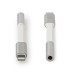 Plugaanzicht van deNEDIS CCTB39950AL015 - ADAPTER LIGHTNING 8P -JACK 3.5 FEMALE ALUMINIUM 8CM