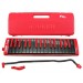 HOHNER STUDENT FIRE 9432174 - MELODICA 32 TOETSEN ROOD / ZWART met accessoires