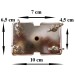 Maatvoering van de mounting plate van de GIBRALTAR 9517 - STANDAARD CONGA DUBBEL L-BRACKET