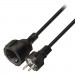 VALUELINE VLEP10200B50 - KABEL RANDAARDE VERLENG 5MTR ZWART