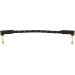 FENDER DELUXE SERIES 6" CABLE BLACK TWEED ANGLE/ANGLE - KABEL JACK 6.3 ZWART 15 CM 2X HAAKS