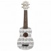 CLX CALISTA 21 NOTES - UKELELE SOPRAAN WIT + PRINT
