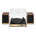 CROSLEY C72 - WALNUT WITH GOLDEN DETAILS - PLATENSPELER + SPEAKERS 80W + PRE-AMP & BLUETOOTH