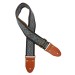 GAUCHO GST-1280-2 AUTHENTIC DELUXE SERIES BLACK/BLUE - GITAARRIEM 2" JACQUARD GEWEVEN BRONZEN GESP SUEDE