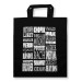 GESCHENK TOTE BAG COMPOSERS - DRAAGTAS ZWART KATOEN COMPONISTEN NAMEN OPDRUK
