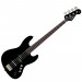 FENDER JAZZ BASS DELUXE AERODYNE BLACK ROSEWOOD NO PICKGUARD - BASGITAAR PB PICKUP STRAT INPUT