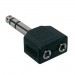 BOSTON AT-175 - ADAPTER 6.3 MALE - 2X 3.5 FEMALE