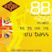 ROTOSOUND RS 88LD BLACK NYLON FLATWOUND - SNAREN BAS 065-115 LONG SCALE STANDARD GAUGE oude verpakking