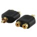 NEDIS CAGP24940BKG SUBWOOFER-ADAPTER - ADAPTER 1XRCA-2XRCA CONTRA VERGULD