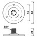 Afmetingen van de BOSTON APM-90-BK - VLOERPLAAT VOOR MICROFOON ZWART
