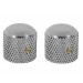 FENDER DOME KNOBS ORIGINAL VINTAGE CHROME 2-PACK CTS SHAFT - KNOP TELECASTER/PRECISION BASS BOL SCHROEFMODEL foto 2