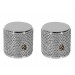 FENDER DOME KNOBS KNURLED CHROME 2-PACK CTS SOLID SHAFT - KNOP TELECASTER/PRECISION BASS PLAT SCHROEFMODEL foto 2