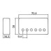 Afmetingen van de BOSTON HPC-10-CHR CHROOM - ELEMENTKAP HUMBUCKER BRUG 10MM