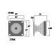 Afmetingen van de IMG STAGE LINE HT-88 - TWEETER PA 50W 8 OHM VIERKANT 87MM