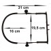 KONIG & MEYER 16410-000-11 - MONDHARMONICA HOUDER NICKEL afmetingen