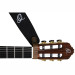 Voorbeeld gebruik van de ORTEGA CONNECT-BK 100% VEGAN - GITAARRIEM VERBINDER HEADSTOCK ZWART